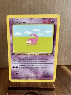 Slowpoke 55/62 Fossil 1st Edition Pokemon Card - Image 1
