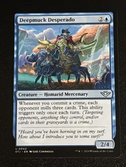 MTG Outlaws of Thunder Junction Deepmuck Desperado 0042 NM - Image 1