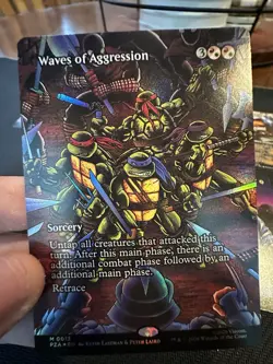 BORDERLESS FOIL & Regular MTG Teenage Mutant Ninja Turtles Source Material PZA - Image 2
