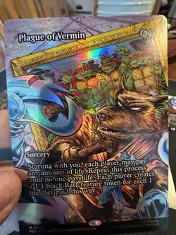 BORDERLESS FOIL & Regular MTG Teenage Mutant Ninja Turtles Source Material PZA - Image 3