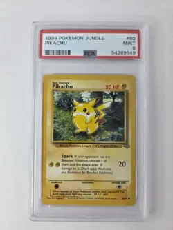 1999 Pokemon Jungle Pikachu #60 PSA 9 MINT 60/64 - Image 1