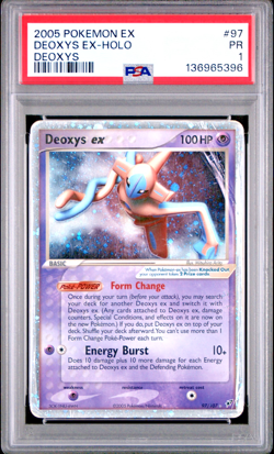 PSA 1 PR 2005 Pokemon Deoxys EX Holo Foil 97/107 Rare - Image 1