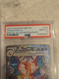 2023 POKEMON OBF EN-OBSIDIAN FLAMES #223 CHARIZARD EX PSA 10 - Image 2