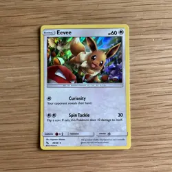 Eevee 48/68 Holo Rare Hidden Fates Pokemon Card - NM - Image 1