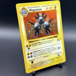 Magneton 9/102 -Holo Rare- 1999 Shadowless Base Set Pokemon WOTC ****MINT**** - Image 2