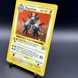 Magneton 9/102 -Holo Rare- 1999 Shadowless Base Set Pokemon WOTC ****MINT**** - Image 3