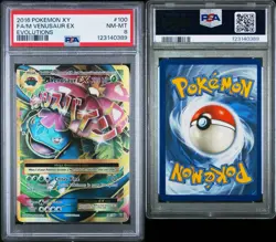 Pokemon TCG M Venusaur EX 2016 XY Evolutions Full Art 100/108 PSA 8 - Image 3