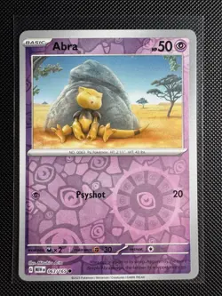 Pokemon 151 - Abra 063/165 - Reverse Holo - NM/M - Image 1