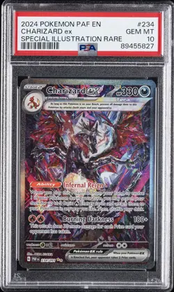 2024 POKEMON PAF EN-PALDEAN FATES SPECIAL ILLUSTRATION RARE CHARIZARD EX PSA 10 - Image 1