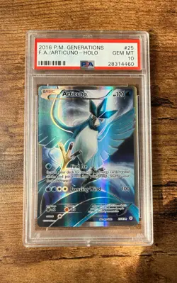 2016 POKEMON XY GENERATIONS #25 FULL ART/ARTICUNO PSA 10 - Image 1
