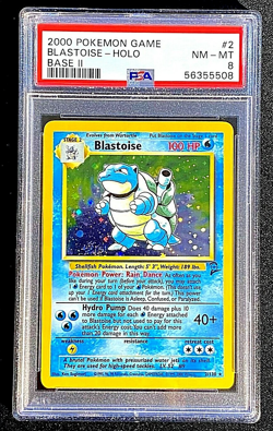 2000 Pokemon Game #2 Blastoise - Holo NM - MT Base Set 2 II PSA 8 NM/MT G3970 - Image 1