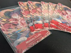 Bandai One Piece Card Game Monkey D. Luffy P-006 Character Card Lot (6 Cards) - Image 2