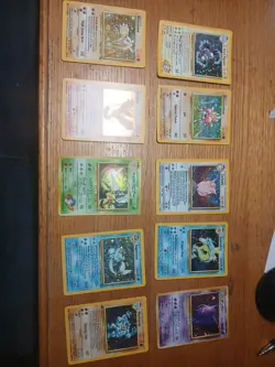 Vintage Pokemon And Pocket Monsters Hologram Card Lot Of 10 All Origion Cards - Image 1