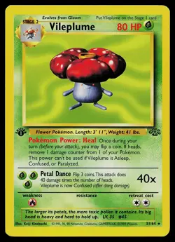 Pokemon Card - Vileplume Jungle 31/64 Rare 1st Edition - Image 1