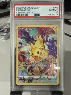 Pokemon TCG Pikachu Crown Zenith Holo Card 160/159 PSA 10 Secret Rare - Image 1