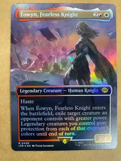 MTG 1x FOIL BORDERLESS Eowyn, Fearless Knight 504 Lord of the Rings Magic x1 NM - Image 1
