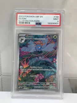 2023 POKEMON OBF EN-OBSIDIAN FLAMES ILLUSTRATION RARE #198 GLOOM PSA 9 - Image 1