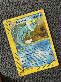 Pokemon TCG Vaporeon H31/H32 Skyridge Holo Rare LP E Reader Vintage 2003 - Image 3