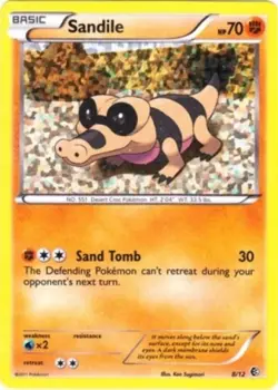 1x Sandile - 8/12 - Holo - McDonald's Promo 2011 Damaged Pokemon McDonald's Prom - Image 1