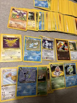 Vintage Pokemon Card Stack Of 250 Cards Lp-Mp Vintage W. 10 Holos 🚨 - Image 4