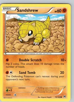 Pokemon TCG Sandshrew XY BREAKthrough 75/162 Regular Common Card NM - Image 1