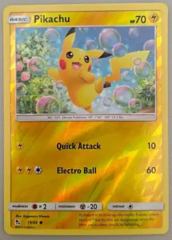 Pikachu 19/68 Hidden Fates Reverse Holo Pokemon TCG - NM - Image 1