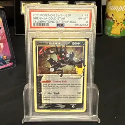 Pokemon Greninja Gold Star SWSH144 Sword & Shield Promo Holo PSA 8 - Image 1