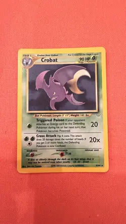 Pokemon TCG - Crobat - Neo Revelation - 4/64 - Vintage - Holo - Image 1