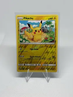 2017 Pokemon Sun and Moon Crimson Invasion Reverse Foil #30 Pikachu - Image 1