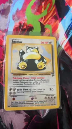 Pokemon Snorlax 030/130 Base Set 2 Regular LP - Image 1