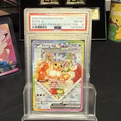 Pokemon Eevee ex #174 Promo Holo PSA 8 Sv: Scarlet & Violet 2025 TCG - Image 1