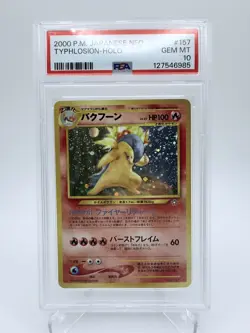 Typhlosion Pokemon 2000 Holo Neo Genesis Japanese 157 PSA 10 - Image 1