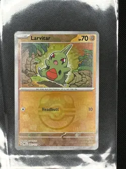 Larvitar 047/131 Master Ball Pattern Holo Pokemon SV: Prismatic Evolutions NM - Image 1