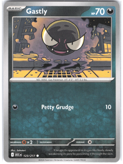 Gastly 123/217 Ascended Heroes NM Pokemon TCG - Image 1