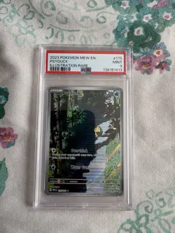 Pokemon TCG Psyduck 175/165 151 Illustration Rare PSA 9 Mint Scarlet & Violet - Image 1