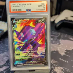PSA 10 SABLEYE V #194 FULL ART POKEMON SWORD & SHIELD GEM MINT - Image 1