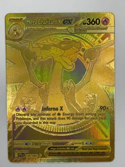 GOLD Mega Charizard X Ex 130/094 - Pokemon Phantasmal Flames - Image 1