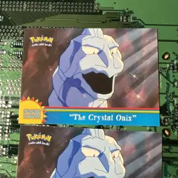 The Crystal Onix OR4 Pokemon Topps Series 3 Orange Islands Blue Logo 1st Print 2 - Image 2