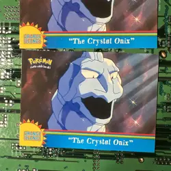 The Crystal Onix OR4 Pokemon Topps Series 3 Orange Islands Blue Logo 1st Print 2 - Image 3
