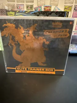Pokemon Champions Path ETB Elite Trainer Box Factory Sealed New W/ Plastic Case - Image 1