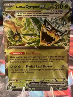 Ogerpon EX 012/131 SV Prismatic Evolutions Pokemon TCG Teal Mask NM Condition - Image 1