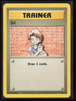 Bill 091/102 Base Set Vintage WOTC Pokemon TCG LP - Image 1