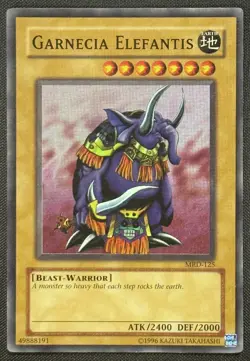 Yugioh Garnecia Elefantis Unlimited Edition Super Rare MRD-125 NM - Image 1