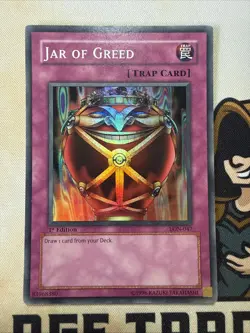 Jar of Greed - LON-047 - Super Rare - 1st Edition - Yugioh LP - Image 3