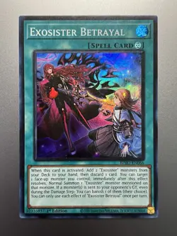 Yugioh - Exosister Betrayal Super Rare BPRO-EN066, Near Mint, 1st Edition - Image 1