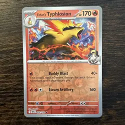 Pokemon TCG Ethan's Typhlosion Destined Rivals Reverse Holo Card 034/182 - Image 1