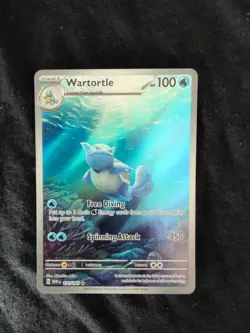 Pokemon TCG Scarlet & Violet Wartortle 171/165 Illustration Rare Holo Card NM - Image 1