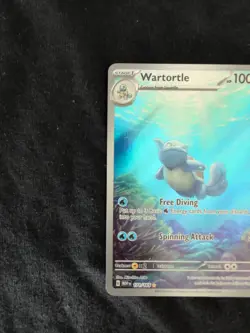 Pokemon TCG Scarlet & Violet Wartortle 171/165 Illustration Rare Holo Card NM - Image 3