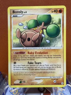 Bonsly 71/130 Diamond and Pearl Regular Pokemon Card 2007 MP 2322 - Image 1