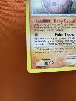 Bonsly 71/130 Diamond and Pearl Regular Pokemon Card 2007 MP 2322 - Image 4